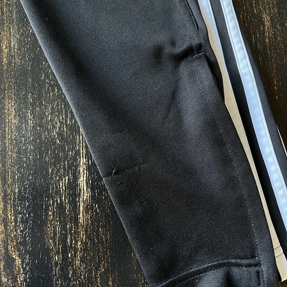 Adidas Black Track Pants with 3 stripes.Size Medium - Picture 6 of 6